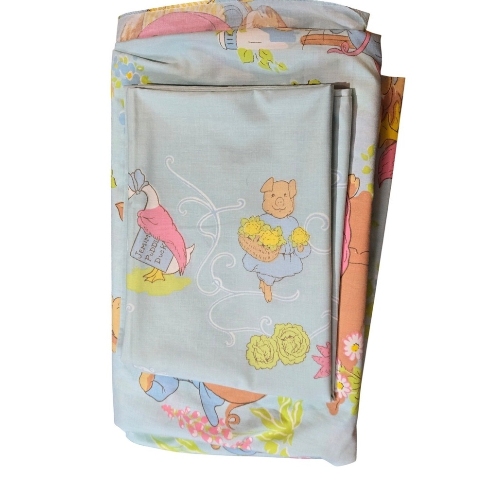 Frederick Warne Beatrix‎ Potter Peter Rabbit Fitted Sheet & Pillowcase Set Good